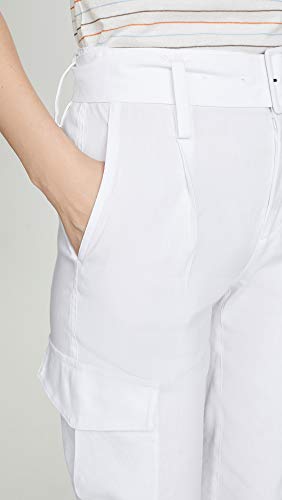Vince Women's Belted Linen Pants, Optic White, 6