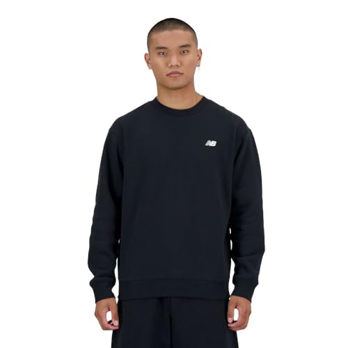 New Balance Men’s Sport Essentials Fleece Crew, Black, X-Small