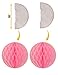Pink Birthday Party Decoration, Pink Birthday Decoration, Pink Happy Birthday Banner, Paper Tassels, Pink and Gold Letters Birthday Bunting Stylish Decorations, Toddler Birthday Decorations
