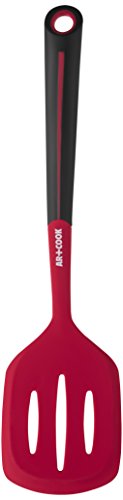 Art And Cook Premium Silicone Slotted Turner, Red