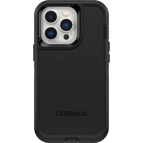 OtterBox iPhone 13 Pro (ONLY) Defender Series Case - Black, Rugged & Durable, with Port Protection, Includes Holster Clip Kickstand