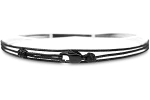 Made by Nami Surfer Anklet with Snap Hook Clasp Waterproof & Adjustable Thin String Ankle Bracelets for Women and Men Handmade Jewelry for Beach and Music Festival Accessories