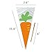 HANSGO Carrot Bag, 100PCS Easter Candy Bags Jelly Bean Candy Bag Cellophane Cone Bags Cookies Bags with Twist Ties