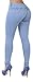 Curvify 764 Women's Butt-Lifting Skinny Jeans | High-Rise Waist, Brazilian Style (764, SkyBlue, 3)