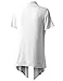 AMORE ALLFY Women's Soft Drape Cardigan Short Sleeve White X-Large