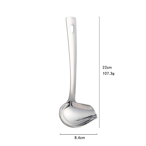 Sauce Ladle, BuyGo Drizzle Spoon with Spout Gravy Soup Ladle, Stainless Steel Kitchen Utensil