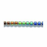 Shipwreck Beads Mirage Brass Color Change Oval Mood Beads, 6 by 7mm, 6-pack