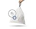 simplehuman Code B Custom Fit Liners, Drawstring Wastebasket Bags, 6 Liter / 1.6 Gallon, 12 Refill Packs (360 Count)
