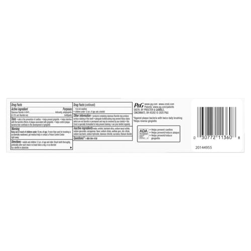 CREST PRO-HEALTH GUM DETOXIFY DEEP CLEAN TOOTHPASTE, 4.8 OZ PACK OF 3 – ANTICAVITY, ANTIBACTERIAL FLOURIDE TOOTHPASTE, CLINICALLY PROVEN, GUM AND ENAMEL PROTECTION, PLAQUE CONTROL