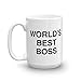NBC The Office World's Best Boss Dunder Mifflin Ceramic Mug, White 15 oz - Official Michael Scott Mug As Seen On The Office