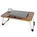 AOmahh Laptop Desk Wood Round Edge Lapdesk Game Table with Non-Slip Design Foldable Portable on Bed Sofa Party Computer Play Table Lazy Personal Desk Natural Wood Tonethumb 4