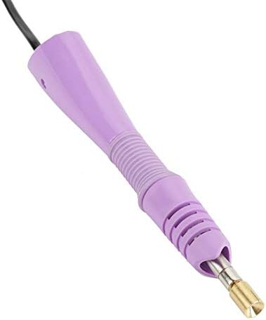Hotfix Applicator Tool, DIY Iron-on Applicator Heat Gun Rhinestones Gems Picking Pen Studs with 7 Tips for Clothes Shoes Card (Purple)