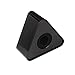 Mic Logo Flag Station Triangular Abs Microphone Station with Adjustable Hole Professional Interview Design for Podcast and Interviews