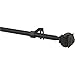 Kenney KN71646 Beckett Soft Square End Standard Decorative Window Curtain Rod, 28-48