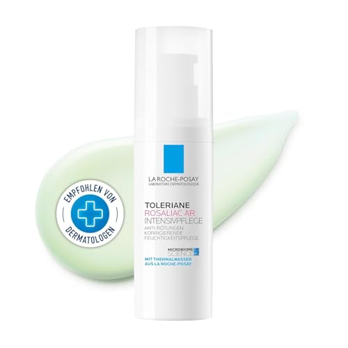 La Roche Posay Toleriane Rosaliac AR Intensivpflege, Gesichtspflege für zu Rötungen und Rosazea neigende Haut, Feuchtigkeitscreme mit ausgleichendem Grünton, Ka