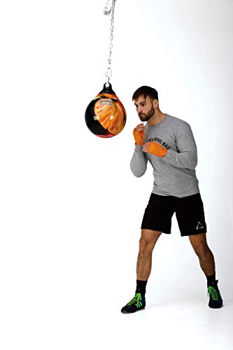 Aqua Training Bag Head Hunter Bag, 9 Inch, 15 Pound Slip Ball Punching Bag Hybrid(Haymaker Black)