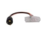 MPI Tools Nema L5-30 Generator Power Cord 3 Wire 10 Gauge 125v 30 Amp (Pigtail Adapter L5-30P to 5-15R)