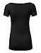 JJ Perfection Women's Basic Short Sleeve Boat Neck T-Shirt