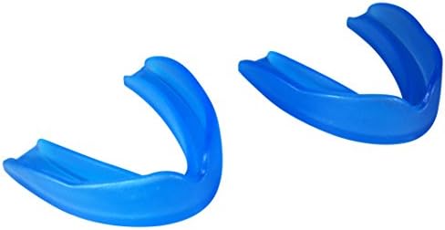 Clear Protective Mouth Guard - Perfect for Basketball Football Lacrosse Boxing - BPA Free No Color Additives (Blue)
