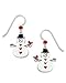 Snowman Christmas Earrings with Cardinal Holiday Made in the USA by Sienna Sky 1411