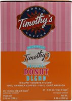 Timothy\'s World Coffee, Original Donut Blend, 24-Count K-Cups for Keurig Brewers