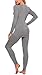 YOZLY Lightweight Thermal Underwear Womens Base Layer Set Henley Long Johns S-XXL