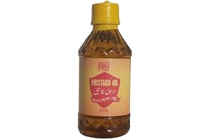 Mustard Oil, Bottle, 100% Natural & Pure, Cold Pressed, NON-GMO, 8.4 OZ (250ML Bottle)