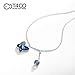 T400 925 Sterling Silver Anklet Blue Pink Butterfly Foot Chain Crystal Gift for Girls Women