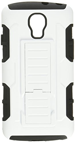 Asmyna Rubberized Armor Stand Protector Cover for LG LS740 (Volt) - Retail Packaging - Black/White