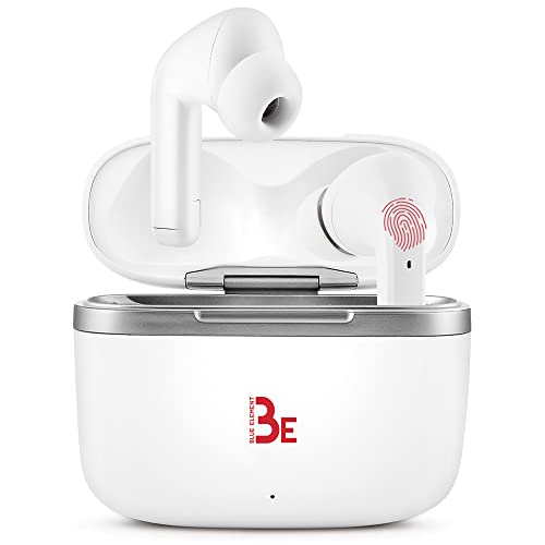 BlueElement LIVE ANC 5.1 Kabelloses Bt-Headset mit aktiver (ANC), 4 eingebauten 16 Stunden Akkulaufzeit, USB-C-Schnelllade-Case für iOS/Android - NEU BE-LIVE-2-ANC-WHITE Weiß Standard
