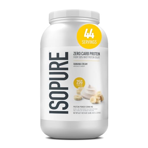 Isopure Zero Carb 100% Pure Whey Isolate Protein Powder, Gluten Free, With Vita…
