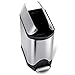 simplehuman 20 Liter / 5.3 Gallon Butterfly Lid Kitchen Step Trash Can, Brushed Stainless Steel