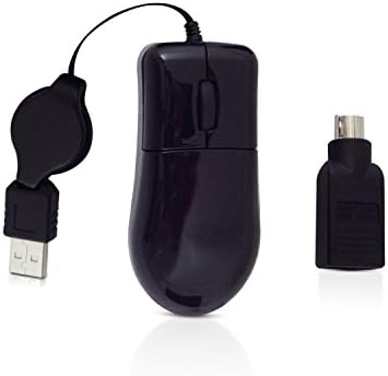 USB Mini Optical Mouse For Laptops and Travel ~ with PS2 Adapter For Older Windows Systems.