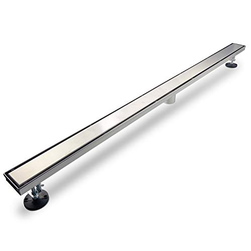 SaniteModar Linear Shower Drain 48 inch with Tiled Stealth and 304