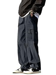 PLEPAN Cargo Pants for Men Drawstring Elastic Waist