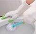 Z Zicome 3 Pair Reusable Waterproof Household Latex Gloves for Kitchen Dish Washing Laundry Cleaning (Large)