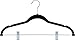 Zoyer Velvet Skirt Hangers (12 Pack, Black)- Non Slip Velvet Pants Hangers with Metal Clips, 360° Swivel Hook, Durable Thin Coat Hangers- Space Saving Velvet Dresses Hangers, Shirt & Clothes Hanger.