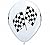 Checker Flag Racing Latex Balloons, 11-inch 25 Per Pack