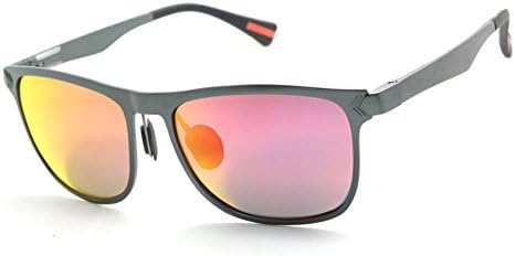Chasing Retro Driving Sunglasses Polarized Metal Frame 56mm Red Lens