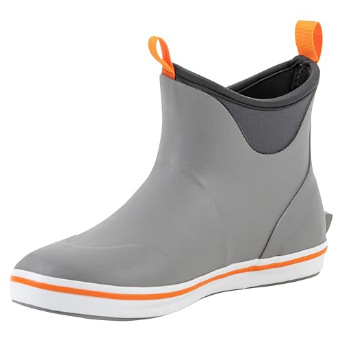 Ubon Rain Boots for Women Waterproof Rubber Deck Boots, Grey, Size 10 at Amazon