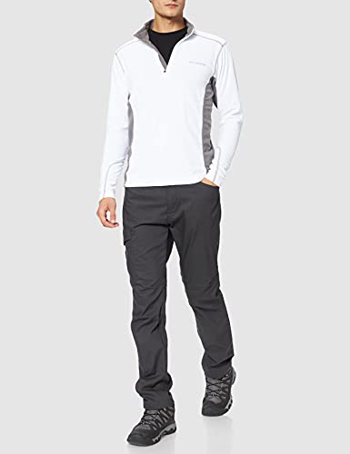 Klamath Range 2 Half Zip Pull en polaire Homme, White/City Grey, S