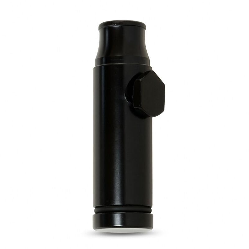 Weedness Black Aluminum Dispenser - Aluminum Pipe Portioner Snuff Bowl
