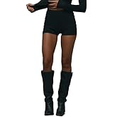 RoseSeek Women's High Waisted Booty Shorts Party Going Out Fitted Y2K Mini Shorts