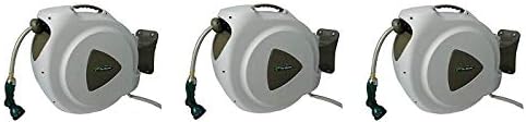 RL Flo-Master 65HR8 Retractable Hose Reel, 65 Feet, Brown (3-(Pack))