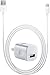 Safewire 5W High Speed Universal Travel Power Adapter Home Wall Charger Plug with Sync and Data 8pin Lightning to USB Cable 3ft for iPhone, iPad, iPod (White)