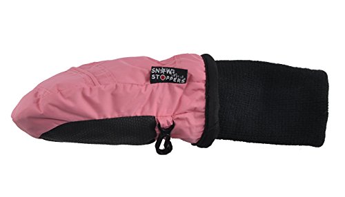 SnowStoppers Kid's Waterproof Stay On Winter Nylon Mittens Extra Small / 6-18 Months Pink - Thumbnail 2
