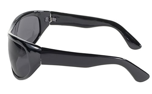 Pacific Coast Wrap Face Hugging Riding Glasses (Black Frame/Smoke Lens)