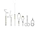 XFISHMAN Fly Tying Tool Kit 7 in 1 with Bobbin Finisher Scissors Hackle Hair Stacker Fly Fishing Tying Tools Set