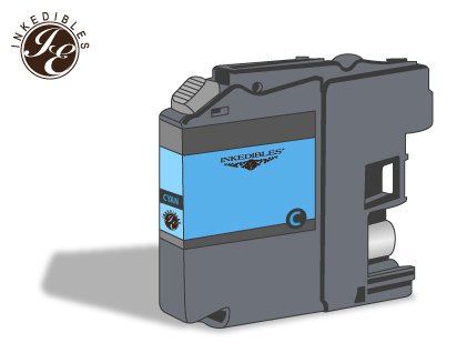 YummyInks Brand: Edible cartridge for Brother LC101 / LC103 - cyan