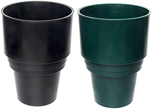 TonGass (2-Pack) Replacement Golf Cart Cup Holder Insert – Compatible with 16oz Propane Cylinders for Portable Propane Heaters – Black and Green Tiered Cup Holder Insert
